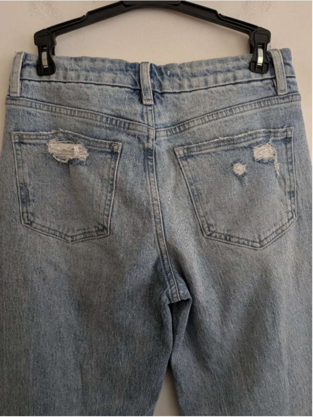 Vervet Distressed Wide Leg Crop Jeans Size 27 Light Wash High Rise Denim - Picture 7 of 9